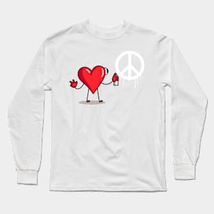 Peace Graffiti Long Sleeve T-Shirt